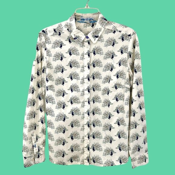 BODEN PEACOCK BUTTONDOWN LADIES SHIRT - 6R - Picture 4 of 7